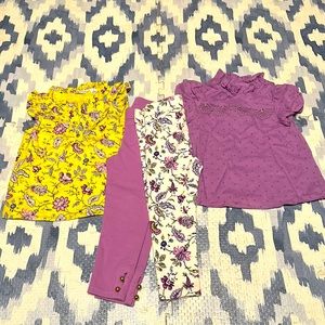 Janie and Jack, Two tops and two leggings.